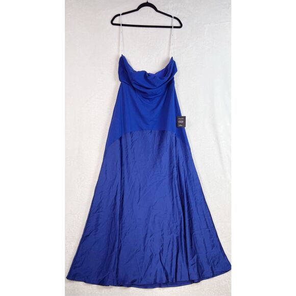 Lulus Compelling Style Royal Blue Strapless A-Line Maxi Dress Size XL NWT - Picture 5 of 9